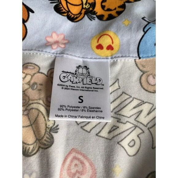2 Pc Nickelodeon Garfield Nap Time PJ Pajama Set Women’s Sz S Soft Pants NEW - Picture 7 of 13